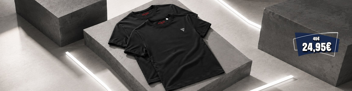 DUO DE T-SHIRTS NOIRS & LOGO ICONIQUE