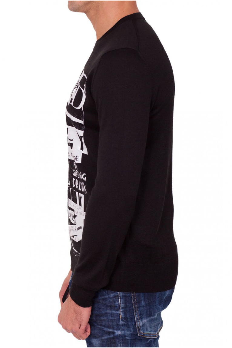 Pull en maille à logo printé Dsquared2
