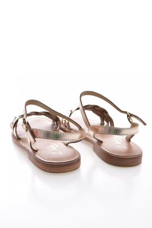 Sandales en cuir doré L'atelier tropezien
