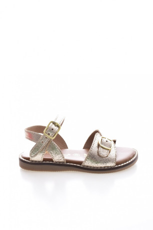 Sandales en cuir doré L'atelier tropezien