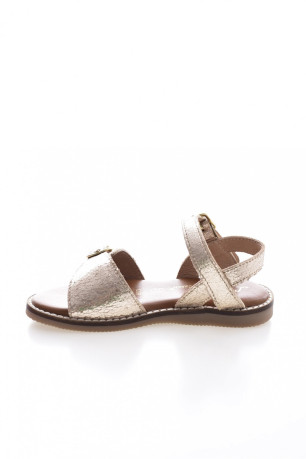 Sandales en cuir doré L'atelier tropezien
