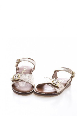 Sandales en cuir doré L'atelier tropezien