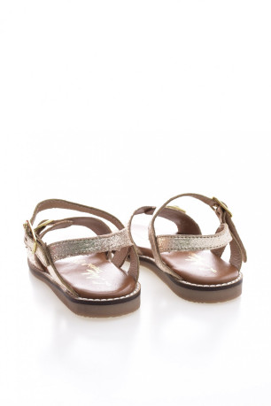 Sandales en cuir doré L'atelier tropezien