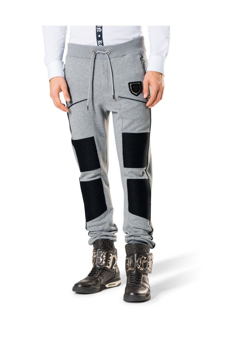 Pantalon sportswear bimatière Philipp plein