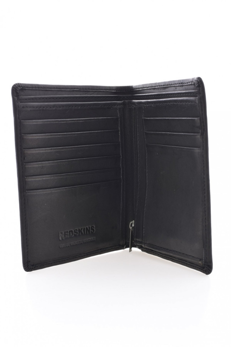 Portefeuille logo en cuir Redskins