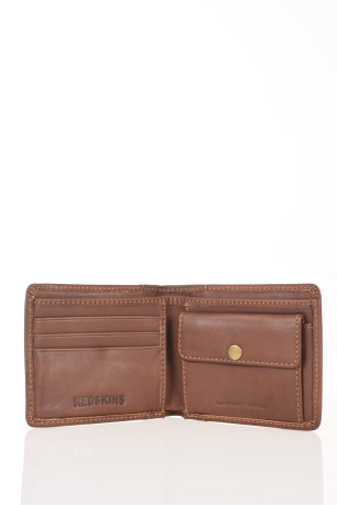 Portefeuille cuir naturel Noma Redskins
