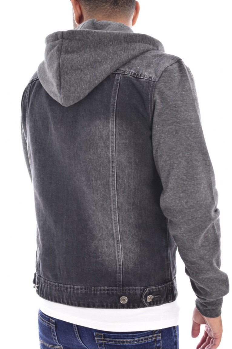 Blouson jean à capuche Leo gutti