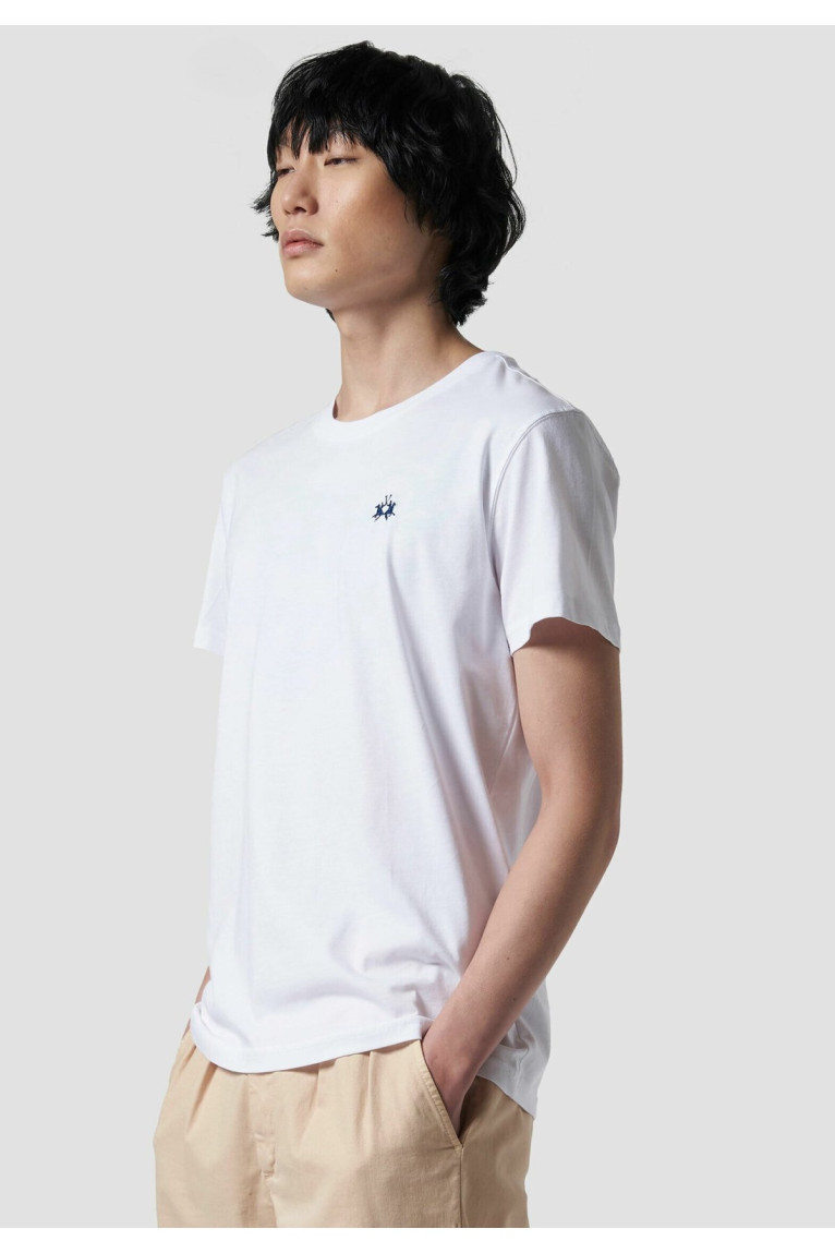T-shirt logo brodé La martina