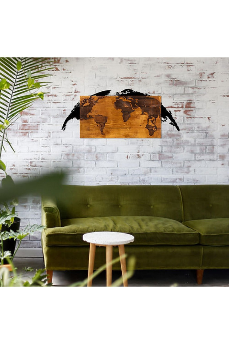 Décoration murale en bois - World Map - 899SKL1329 Wall addiction