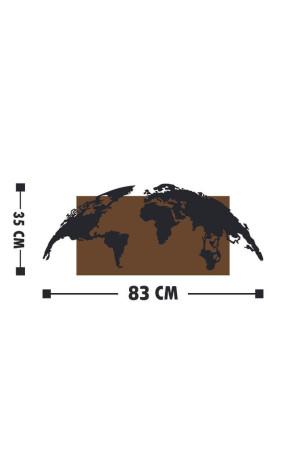 Décoration murale en bois - World Map - 899SKL1329 Wall addiction