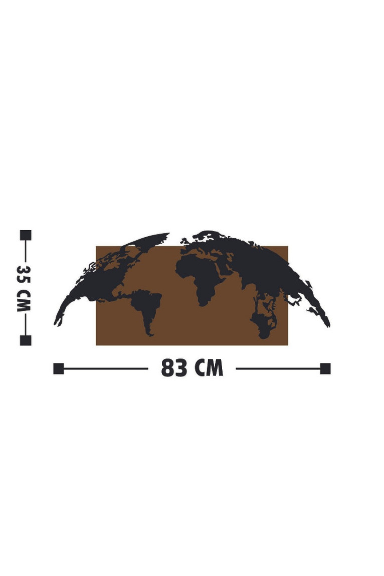 Décoration murale en bois - World Map - 899SKL1329 Wall addiction
