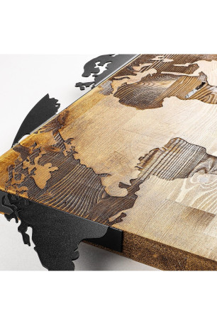 Décoration murale en bois - World Map - 899SKL1329 Wall addiction