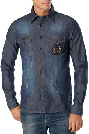 Chemise denim MDP0036 FULL Philipp plein