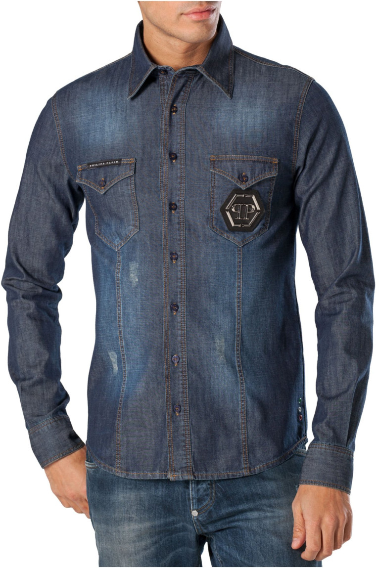 Chemise denim MDP0036 FULL Philipp plein