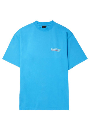 TShirt effet dévoré print logo Balenciaga