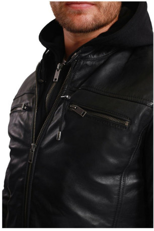 Veste en cuir Bernez Lee cooper
