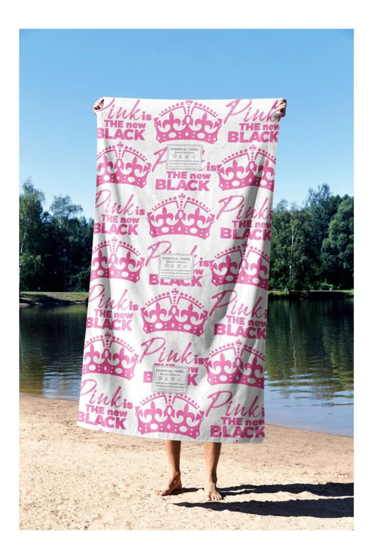 Serviette de plage 90x150 Pink is The New Black 90 Beach towels