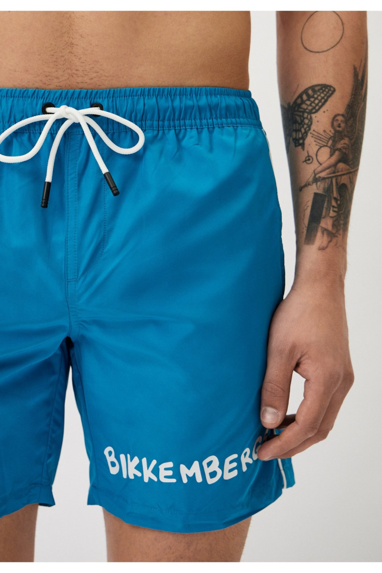 Short de bain print logo Bikkembergs