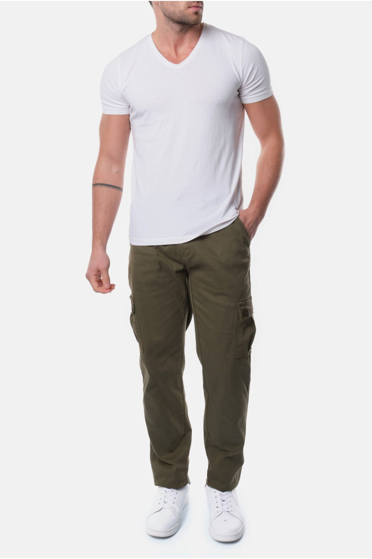 Pantalon cargo droit stretch Hopenlife