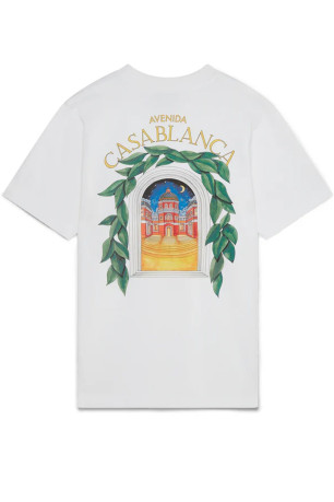 TShirt coton dos imprimé Avenida Casa blanca