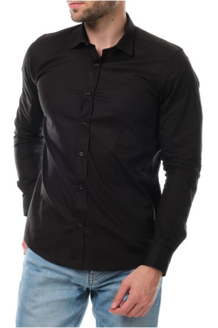 Chemise unie coton stretch Hopenlife