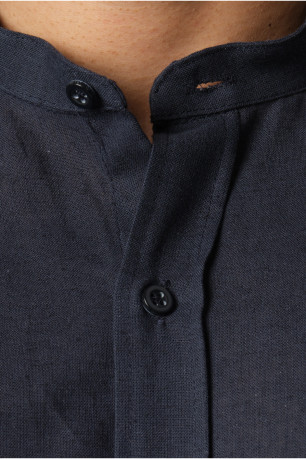Chemise col mao lin coton Hopenlife