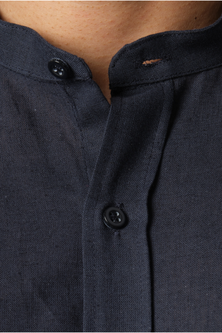 Chemise col mao lin coton Hopenlife