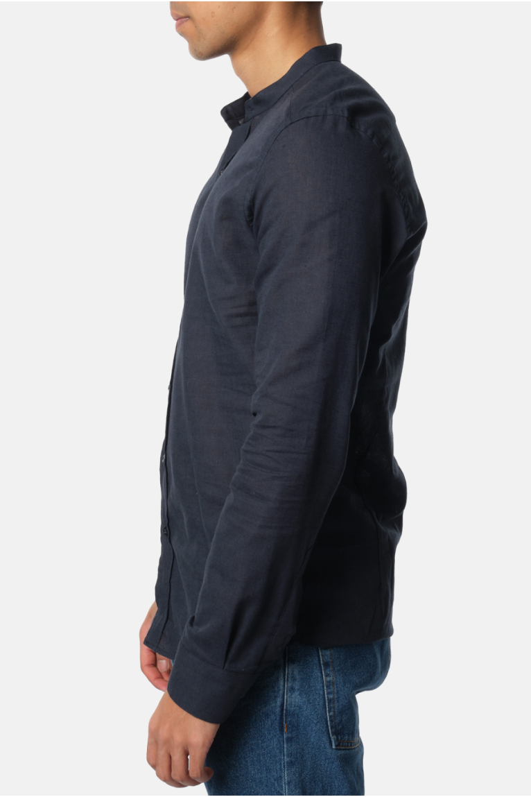 Chemise col mao lin coton Hopenlife