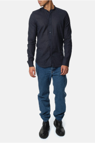 Chemise col mao lin coton Hopenlife