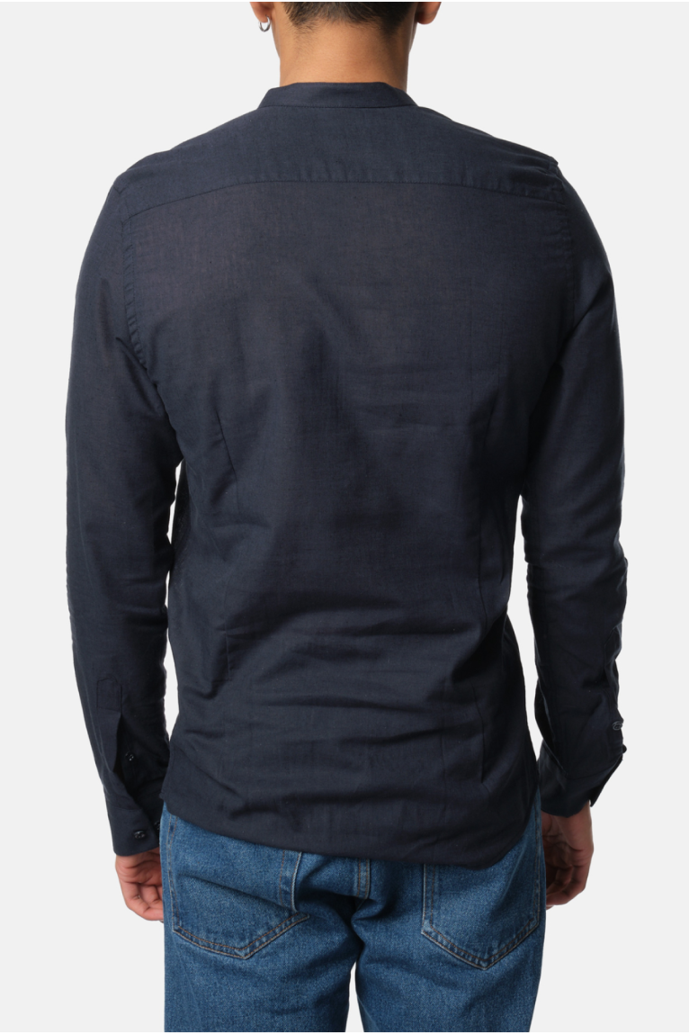 Chemise col mao lin coton Hopenlife