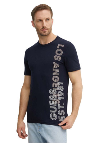 TShirt slim logo latéral printé Guess jeans