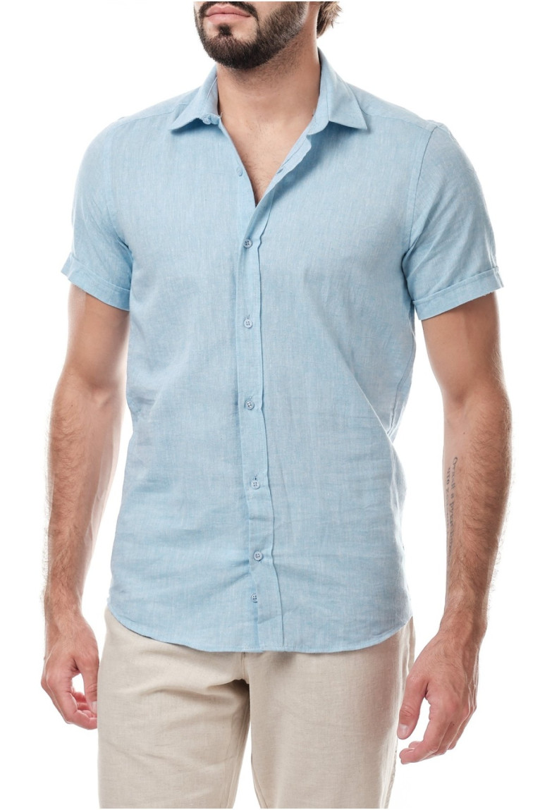 Chemise MC lin coton Hopenlife