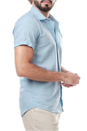 Chemise MC lin coton Hopenlife