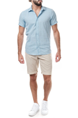 Chemise MC lin coton Hopenlife