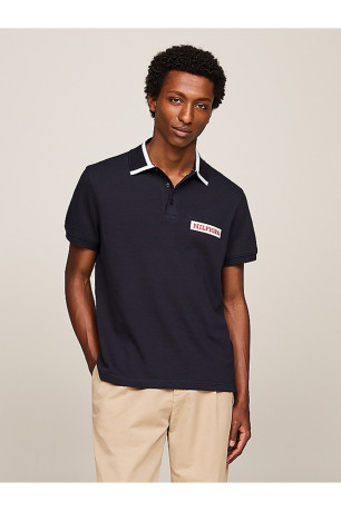 Polo droit logo patché Tommy Hilfiger