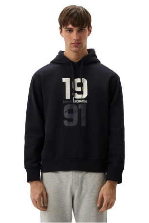 Sweat à capuche logo brodé Armani exchange