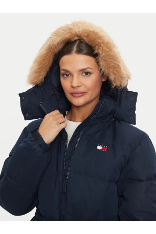 Doudoune capuche fausse fourrure amovible Tommy Jeans