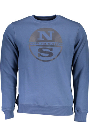 Sweat homme manches longues bleu