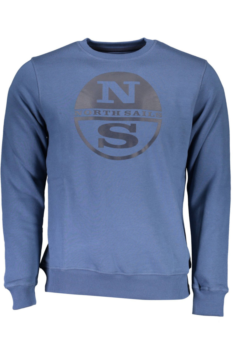 Sweat homme manches longues bleu