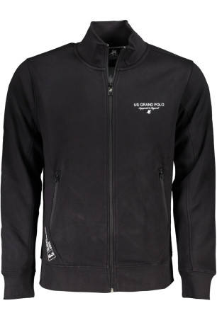 SWEAT-SHIRT ZIPPÉ NOIR US GRAND POLO POUR HOMMES U.s. grand polo