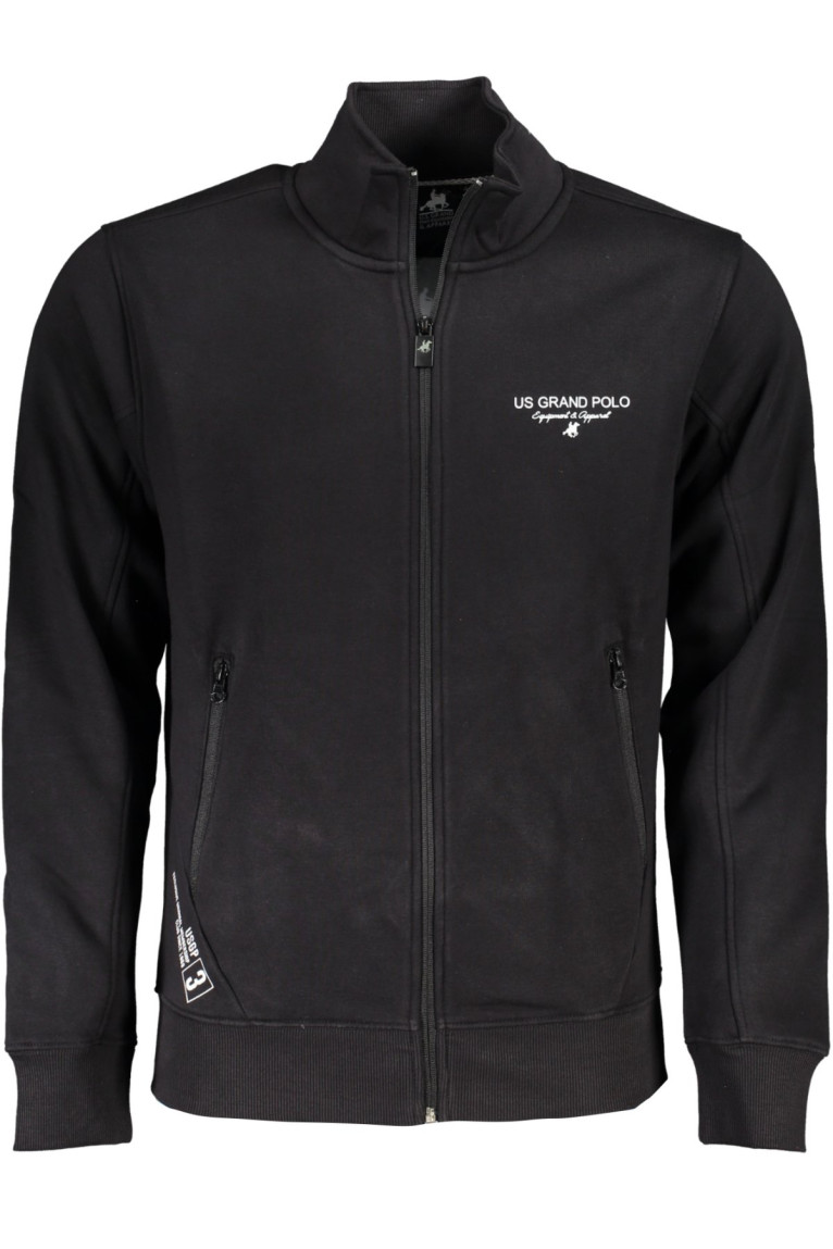 SWEAT-SHIRT ZIPPÉ NOIR US GRAND POLO POUR HOMMES U.s. grand polo