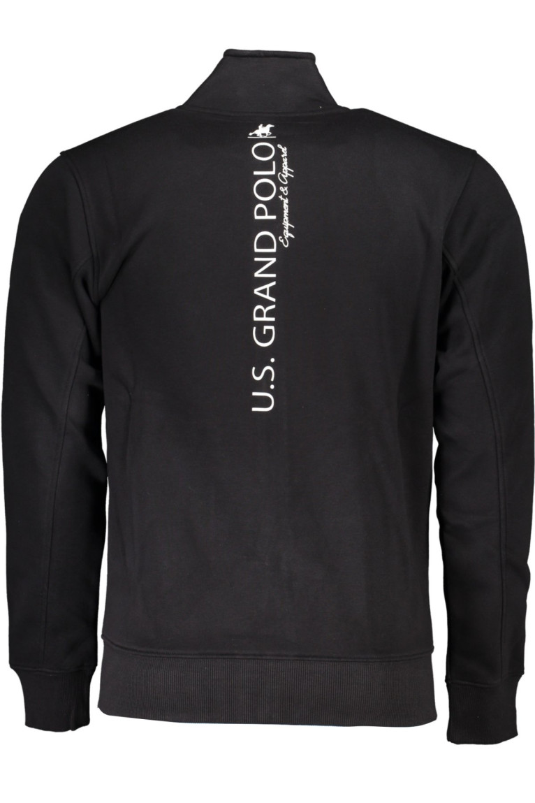 SWEAT-SHIRT ZIPPÉ NOIR US GRAND POLO POUR HOMMES U.s. grand polo