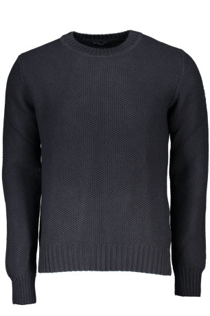 Pull nid d'abeille manches longues bleu