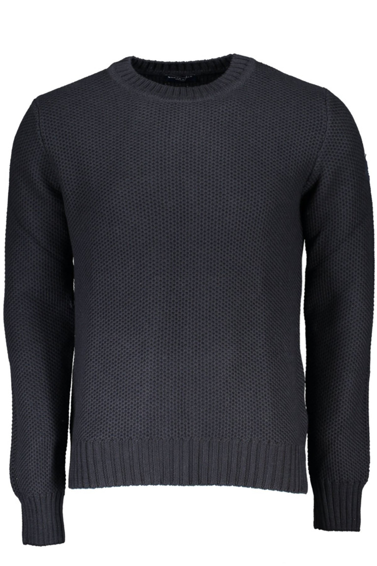 Pull nid d'abeille manches longues bleu