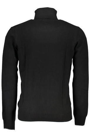 Pull col roulé manches longues noir