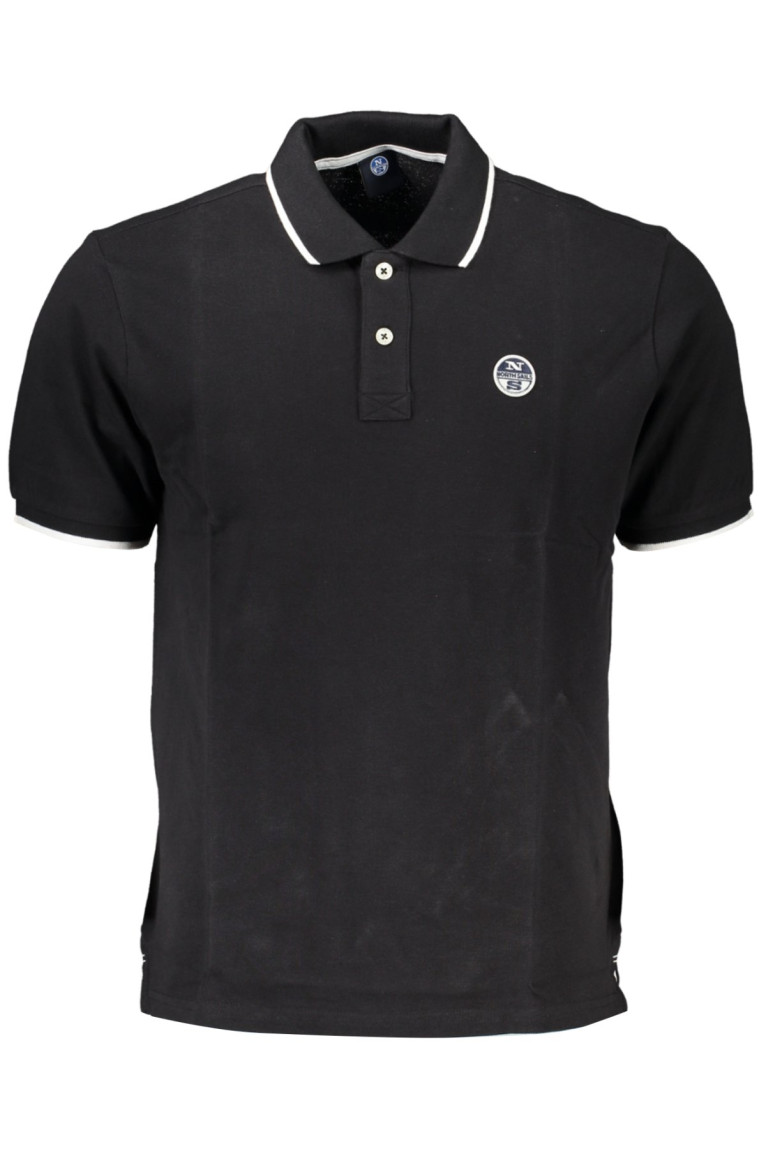 Polo homme manches courtes noir