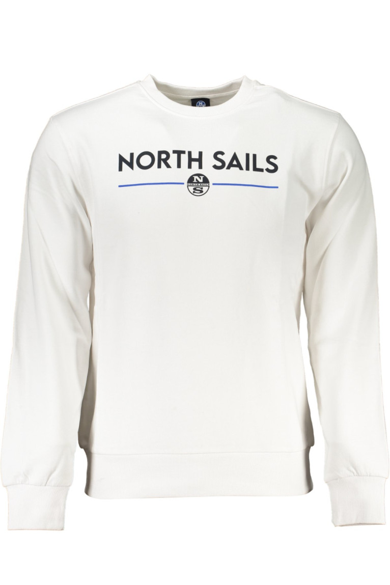 Sweat print logo manches longues blanc