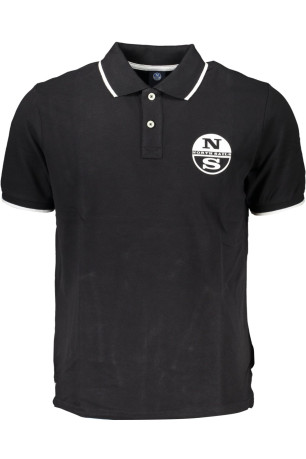 Polo homme manches courtes noir