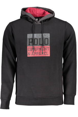 SWEAT-SHIRT ZIPPÉ NOIR US GRAND POLO POUR HOMMES U.s. grand polo