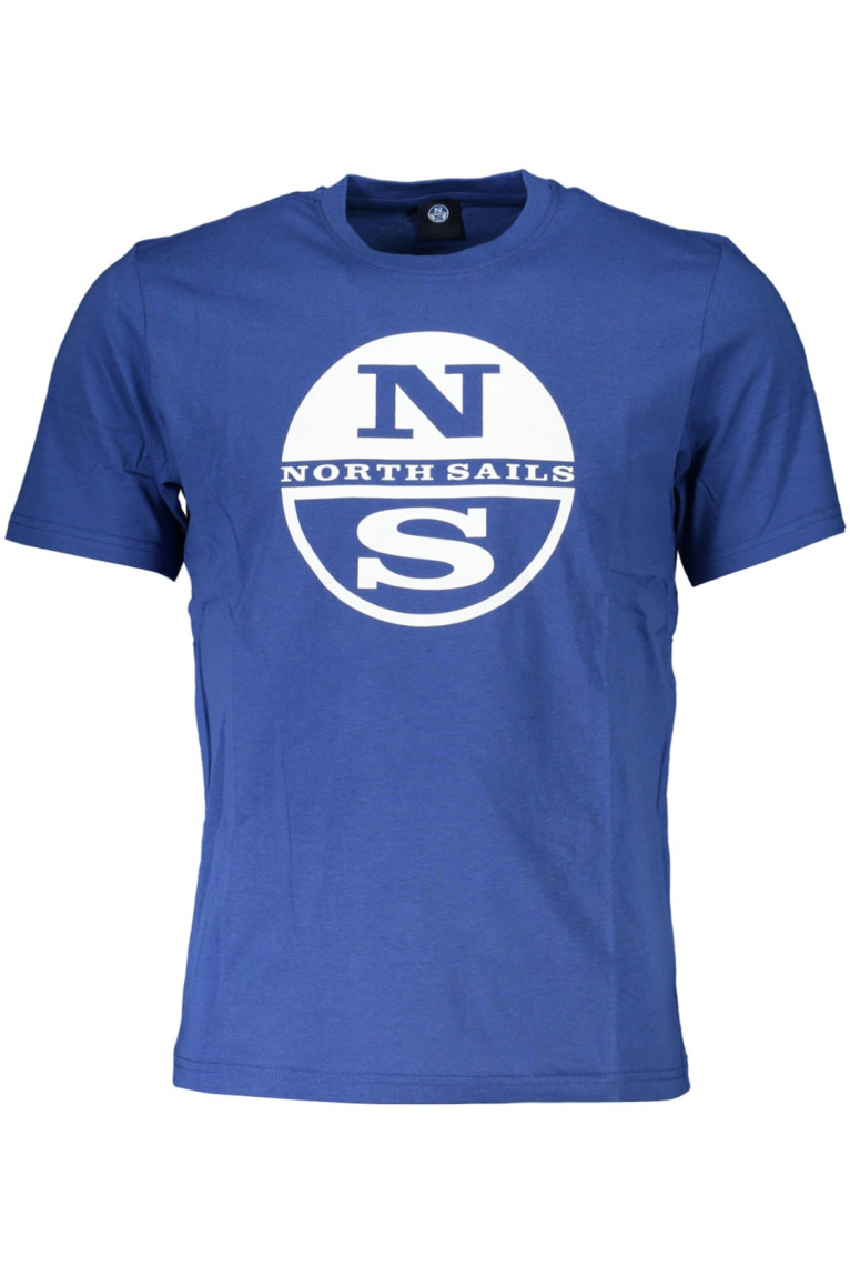 T-shirt imprimé logo manches courtes bleu